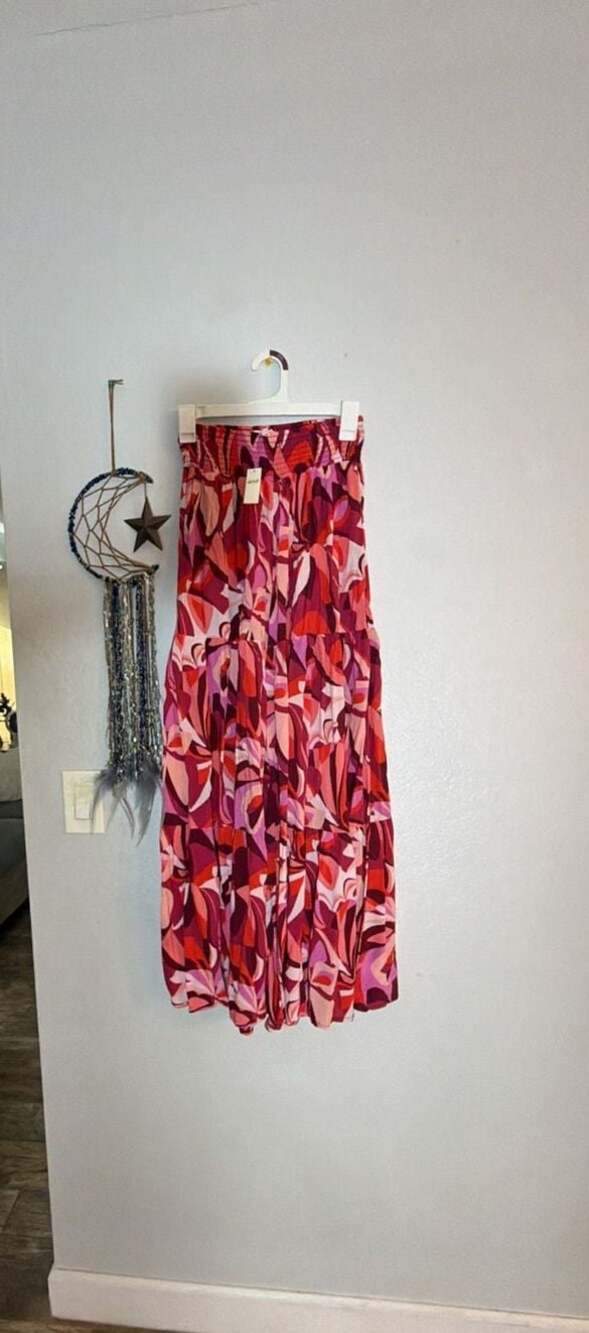 Aerie Women's Printed Smocked Waist Maxi Skirt